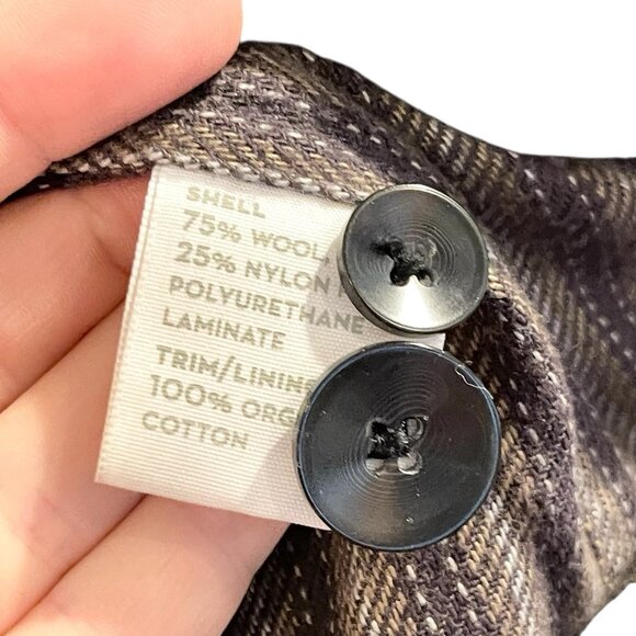 Nau Wool Moto Blazer Jacket Contemporary Double Breasted Twilightcore Green S - Picture 7 of 8